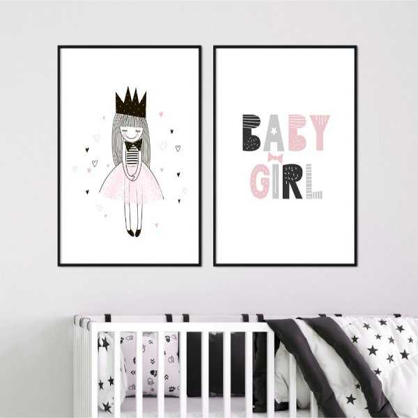Zestaw plakatów dziecięcych - Baby Girl