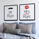 Mr. & Mrs. Right - Komplet plakatów typograficznych Mr. & Mrs. Right - Komplet plakatów typograficznych