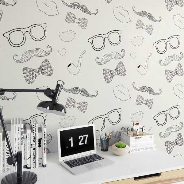 HIPSTERSKIE SYMBOLE - Designerska tapeta ścienna HIPSTERSKIE SYMBOLE - Designerska tapeta ścienna