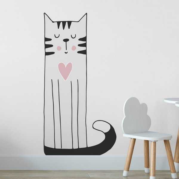 Naklejka na ścianę - CAT OF LOVE