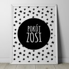 POKÓJ "IMIĘ DZIECKA" - Plakat personalizowany w gwiazdki POKÓJ "IMIĘ DZIECKA" - Plakat personalizowany w gwiazdki