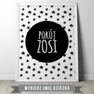 POKÓJ "IMIĘ DZIECKA" - Plakat personalizowany w gwiazdki POKÓJ "IMIĘ DZIECKA" - Plakat personalizowany w gwiazdki
