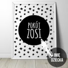 POKÓJ "IMIĘ DZIECKA" - Plakat personalizowany w gwiazdki POKÓJ "IMIĘ DZIECKA" - Plakat personalizowany w gwiazdki