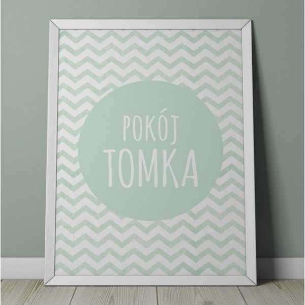POKÓJ "IMIĘ DZIECKA" - Personalizowany plakat w zygzaki POKÓJ "IMIĘ DZIECKA" - Personalizowany plakat w zygzaki