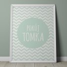 POKÓJ "IMIĘ DZIECKA" - Personalizowany plakat w zygzaki POKÓJ "IMIĘ DZIECKA" - Personalizowany plakat w zygzaki