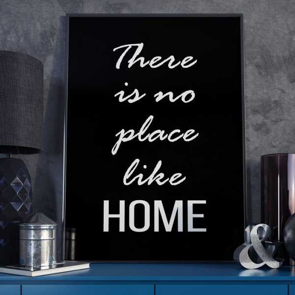 THERE IS NO PLACE LIKE HOME - Plakat Typograficzny THERE IS NO PLACE LIKE HOME - Plakat Typograficzny