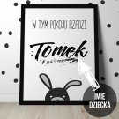 W TYM POKOJU RZĄDZI - Personalizowany plakat z królikiem W TYM POKOJU RZĄDZI - Personalizowany plakat z królikiem