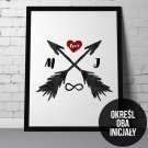 MIŁOSNE STRZAŁY - Personalizowany plakat miłosny MIŁOSNE STRZAŁY - Personalizowany plakat miłosny