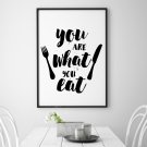 YOU ARE WHAT YOU EAT - Plakat typograficzny w ramie YOU ARE WHAT YOU EAT - Plakat typograficzny w ramie