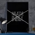 NEGATIVE ENERGY - Plakat typograficzny w ramie
