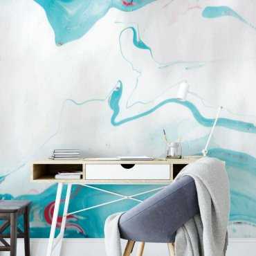 tapeta na ścianę abstract azure