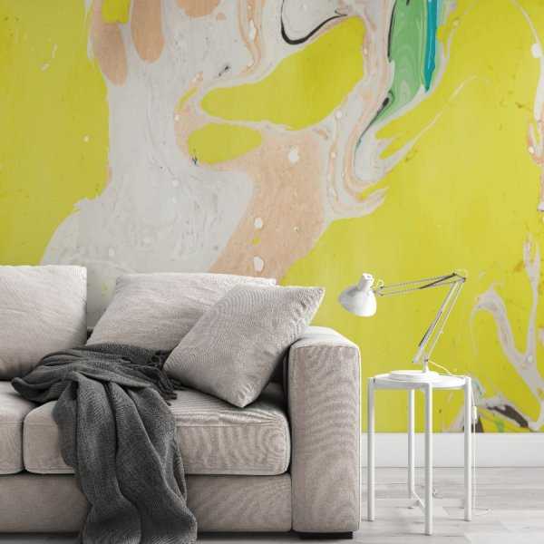 tapeta na ścianę artistic yellow