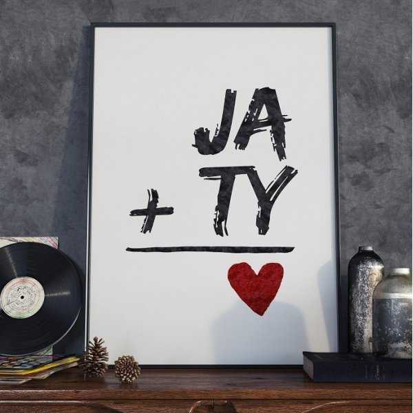 JA i TY - Plakat Typograficzny JA i TY - Plakat Typograficzny