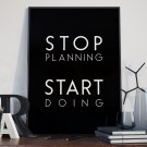 STOP PLANNING START DOING - Plakat typograficzny w ramie STOP PLANNING START DOING - Plakat typograficzny w ramie