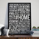 HASHTAG HOME - Plakat typograficzny w ramie HASHTAG HOME - Plakat typograficzny w ramie
