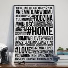 HASHTAG HOME - Plakat typograficzny w ramie HASHTAG HOME - Plakat typograficzny w ramie