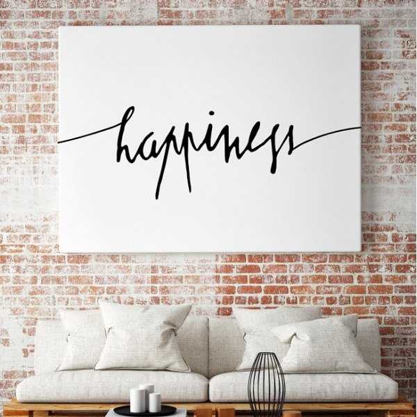 HAPPINESS - Minimalistyczny Obraz na płótnie HAPPINESS - Minimalistyczny Obraz na płótnie