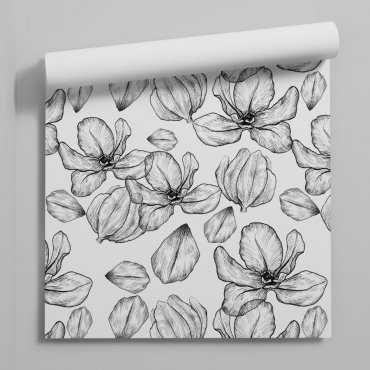 tapeta na ściane flowers sketch