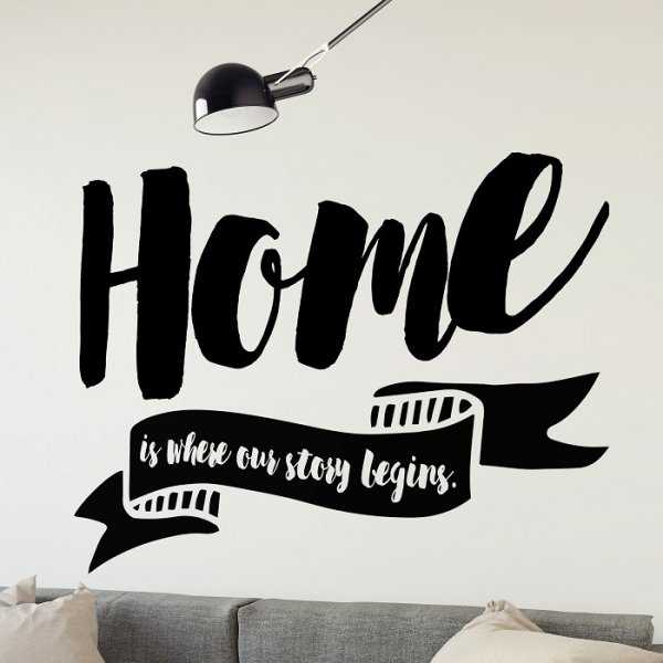 HOME IS WHERE OUR STORY BEGINS - Naklejka ścienna HOME IS WHERE OUR STORY BEGINS - Naklejka ścienna