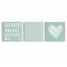 HOME SWEET HOME - Komplet trzech obrazów