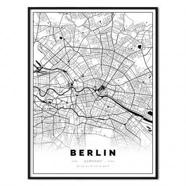 plakat mapa berlina