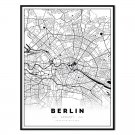 plakat z mapą berlina