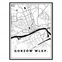 plakat mapa Gorzów