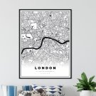 plakat z mapą londynu