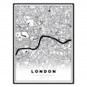 plakat mapa Londyn