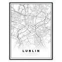 plakat mapa Lublin
