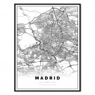 plakat mapa Madryt