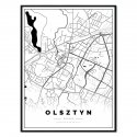 plakat mapa Olsztyn