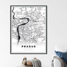 Plakat z mapą Pragi