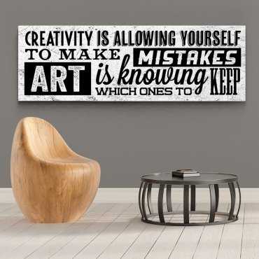 CREATIVITY & ART - Obraz typograficzny