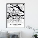 plakat z mapą Sztokholmu