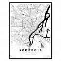 plakat mapa Szczecin
