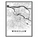 plakat mapa Wrocław