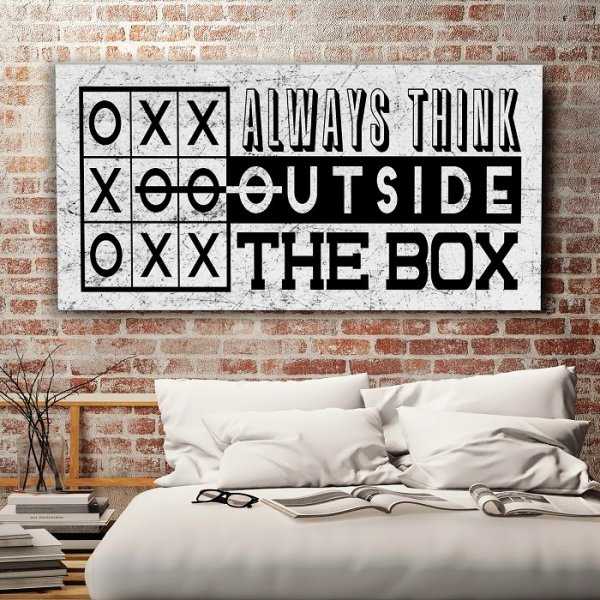 ALWAYS THINK OUTSIDE THE BOX - Obraz motywacyjny ALWAYS THINK OUTSIDE THE BOX - Obraz motywacyjny