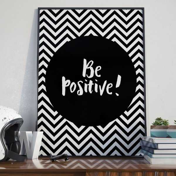 BE POSITIVE! - Plakat designerski BE POSITIVE! - Plakat designerski