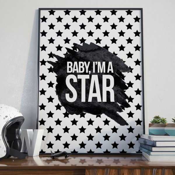 BABY, I'M A STAR - Plakat designerski