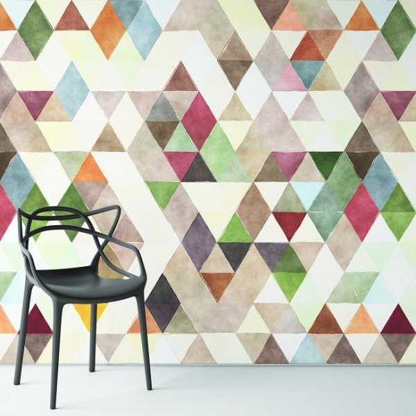 DESIGNERSKIE TRÓJKĄTY - Tapeta na ścianę DESIGNERSKIE TRÓJKĄTY - Tapeta na ścianę