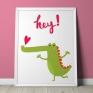 HEY CROCO - Plakat dla dzieci HEY CROCO - Plakat dla dzieci