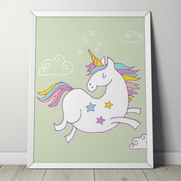STARRY UNICORN - Plakat dla dzieci STARRY UNICORN - Plakat dla dzieci