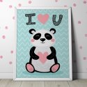 PANDA "I LOVE YOU" - Plakat dla dzieci
