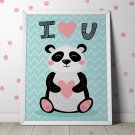 PANDA "I LOVE YOU" - Plakat dla dzieci PANDA "I LOVE YOU" - Plakat dla dzieci