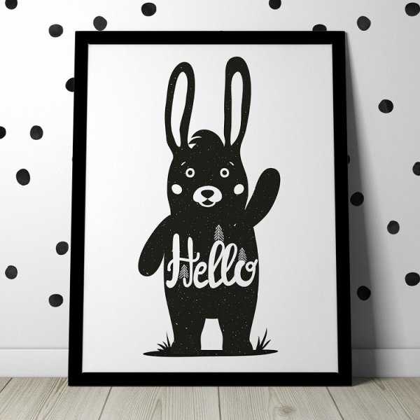 HELLO KRÓLIK - Plakat dla dzieci HELLO KRÓLIK - Plakat dla dzieci