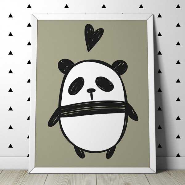 LOVE PANDA - Plakat dla dzieci LOVE PANDA - Plakat dla dzieci