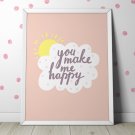 YOU MAKE ME HAPPY - Plakat dla dzieci YOU MAKE ME HAPPY - Plakat dla dzieci