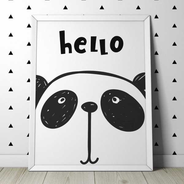 HELLO PANDA - Plakat dla dzieci HELLO PANDA - Plakat dla dzieci