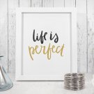 LIFE IS PERFECT - Plakat w ramie